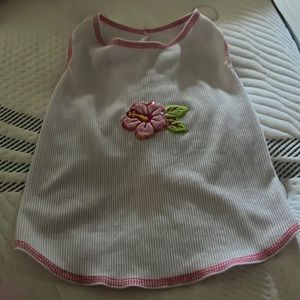 White flower puppy dress Med
